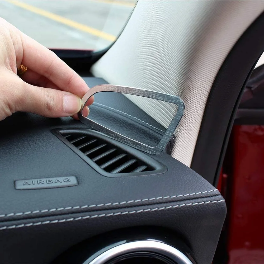 

Alumium Alloy Front Air Conditioning Vent Outlet Frame Cover Trim Silver for Mercedes Benz C Class W205 2015-2017