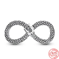 new 925 sterling silver handsome ouroboros eternal symbol charms beads fit original pandora bracelet for women jewelry diy gift