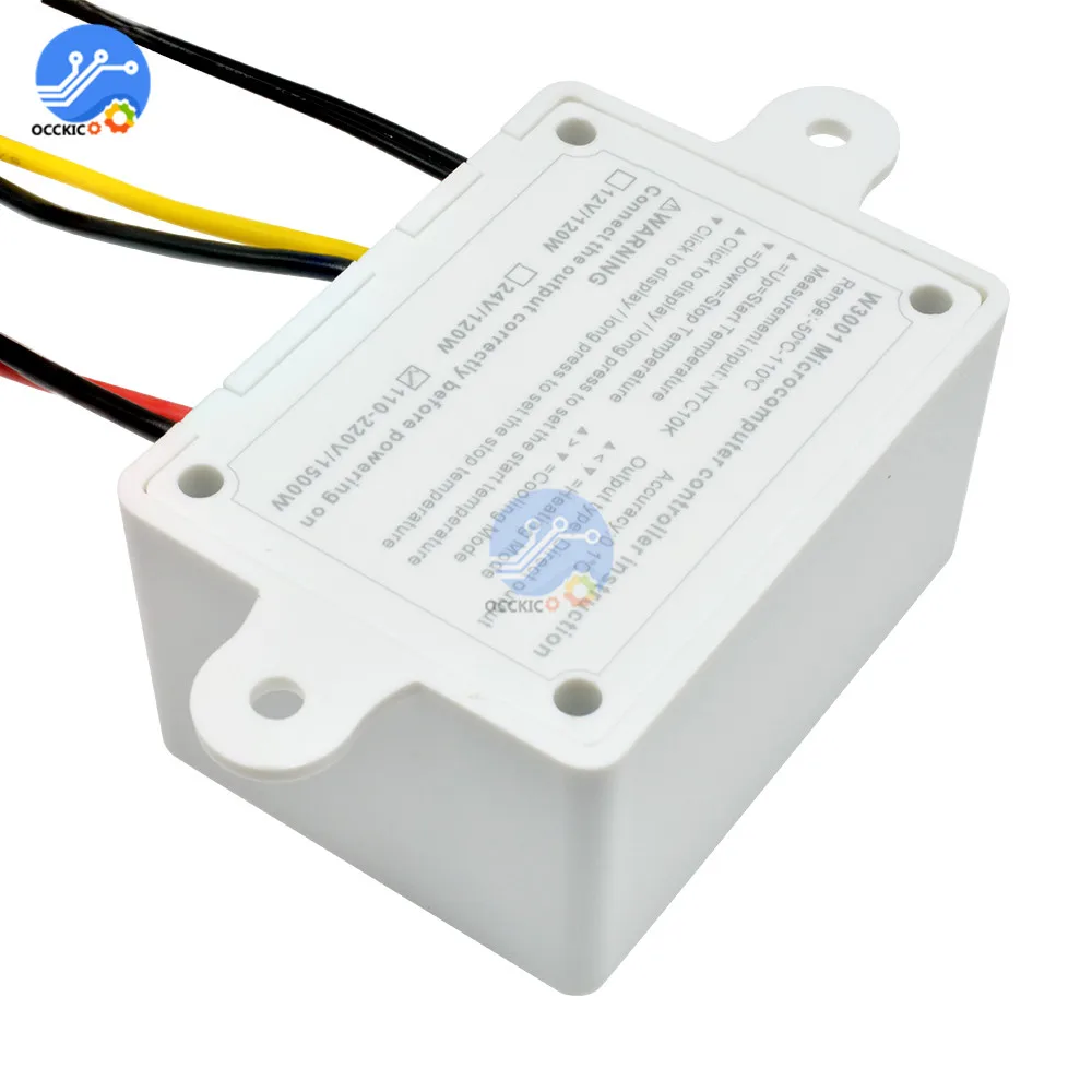 220V W3001 светодиодный цифровой Температура датчики регулятора термостат регулятор