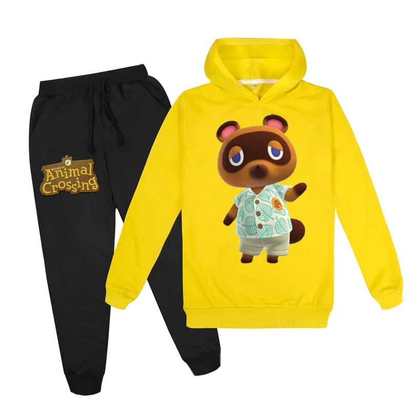 

DLF 2-16Y Game Animal Crossing Clothing Set Kids Casual Tracksuit Timmy Bear Todder Outfits Girl Boys Sweatshirt Pants Sportsuit