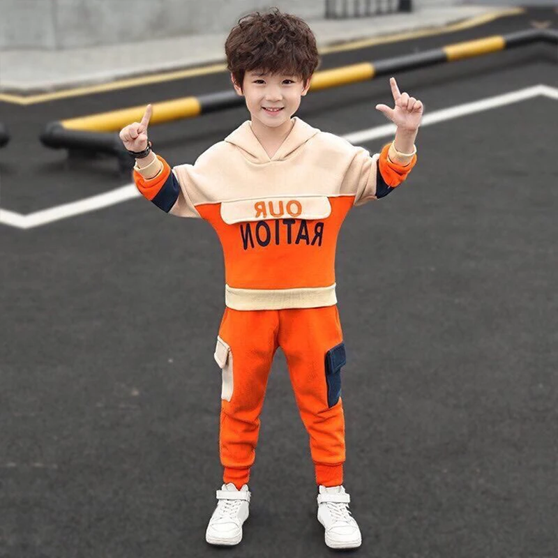 

Kids Suit Korean Girls Boys Clothing Sets Autumn Spring Child Casual Cotton Suit Children Hoody Coat Tshirt Pants Clothes Set