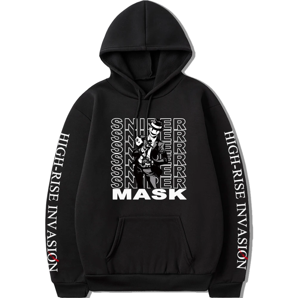 

Anime High-Rise Invasion Sniper Mask Print Hoody Sweatshirts Harajuku Casual Men Women Cosplay Oversized Fashion Street Hoodies