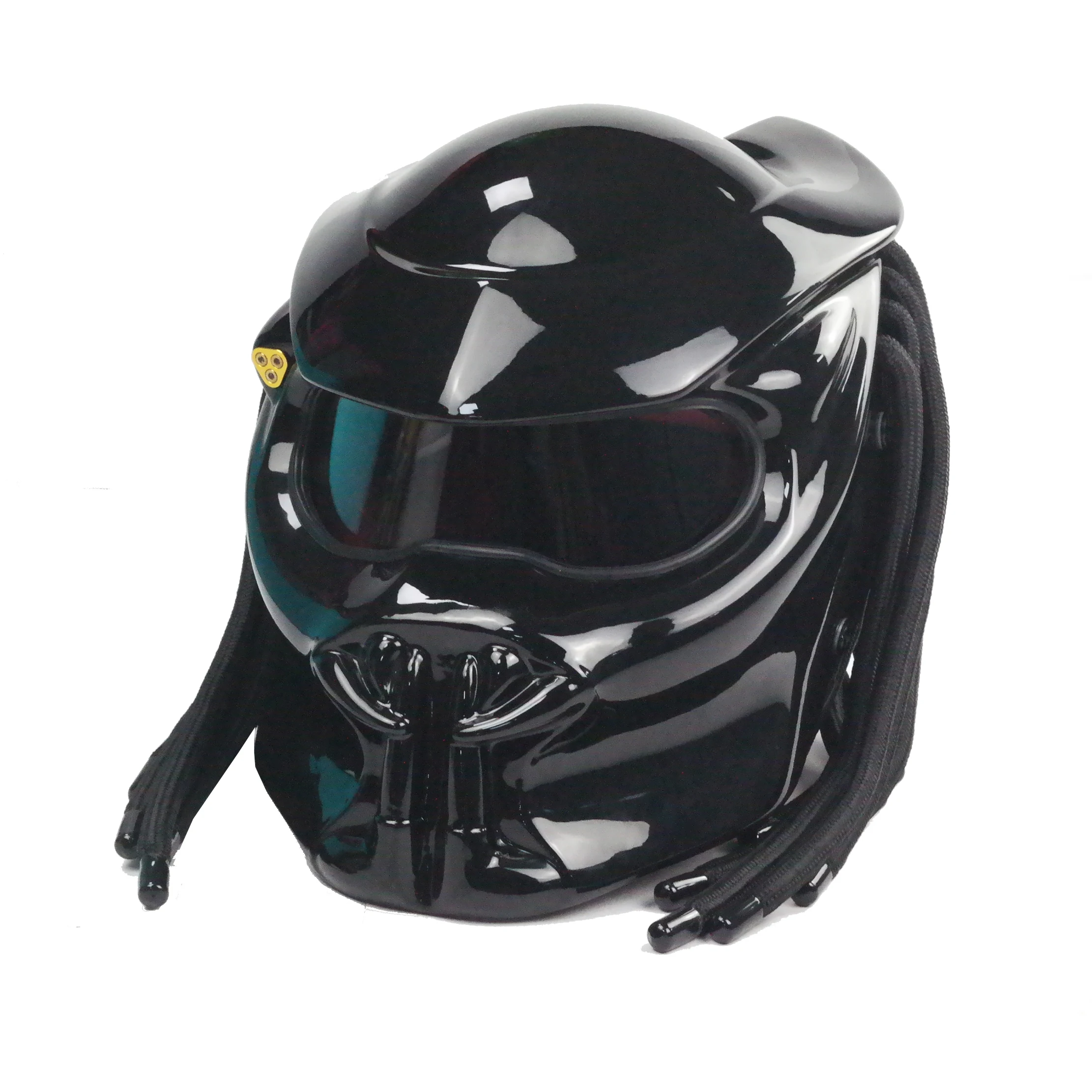 

Masei 2017 New Matte Black / Bright Black Predators helmet mask Fiberglass motorcycle Iron Man helmet Full face moto helmet