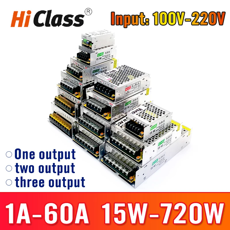 

Импульсный источник питания 12v 24v освещение Трансформатор AC110V-220V переменного тока в постоянный 5V 12V 48V 24V адаптер питания 10A 20A 30A светодиодный ...