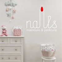 nail polish manicure beauty salon nails manicures pedicure salon window wall sticker glass wall decal vinyl decor ph174