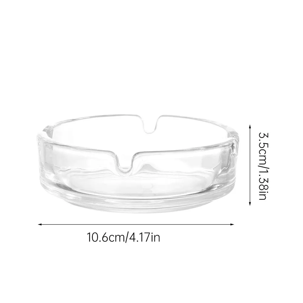 

6pcs Household Clear Ashtray Tabletop Glass Ashtray Cigarette Butt Ash Tray