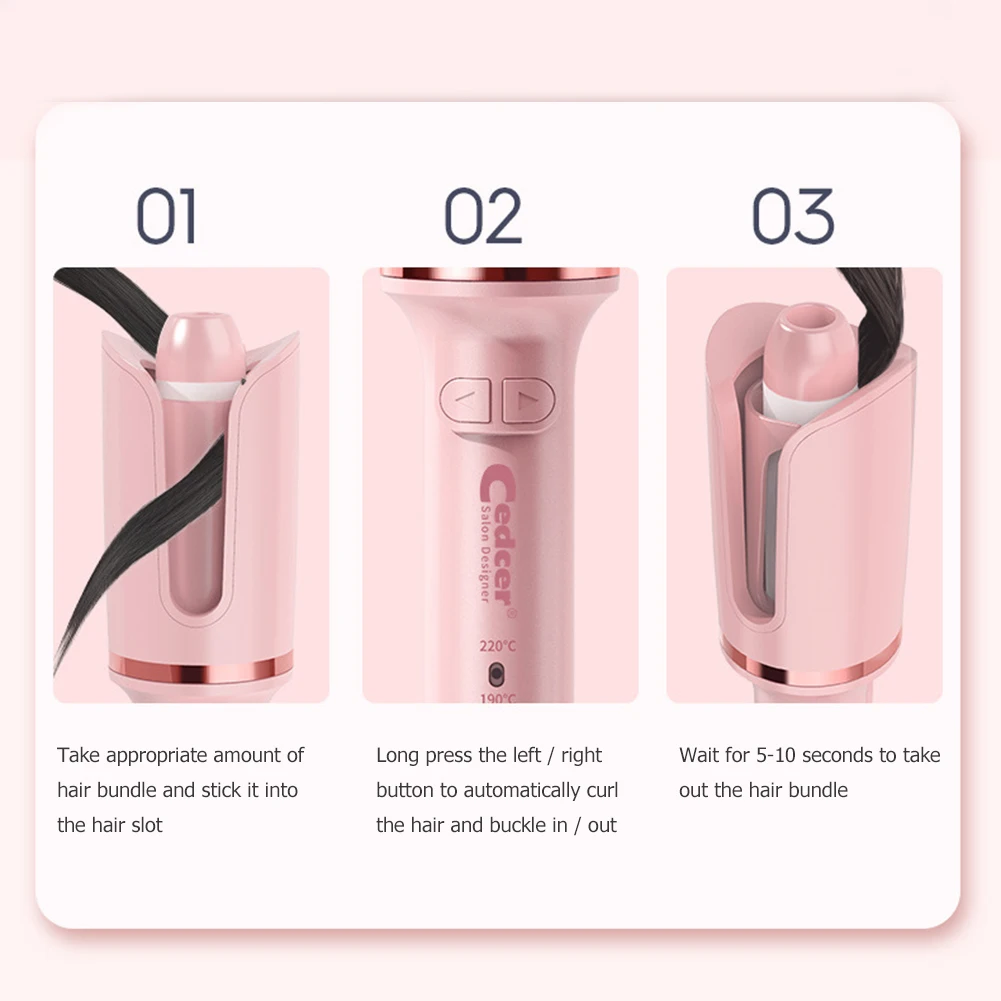 

Automatic Hair Curler Curling Iron Rotating Professional Curler Styling Tool Curls Waves Ceramic Curly Wave Electric Hair Curler
