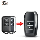 Dandkey 23 кнопочный Модернизированный пульт дистанционного управления автомобильный ключ Оболочка Чехол для Toyota Highlander Camry Prado RAV Vios Yaris TOY43 необработанное лезвие