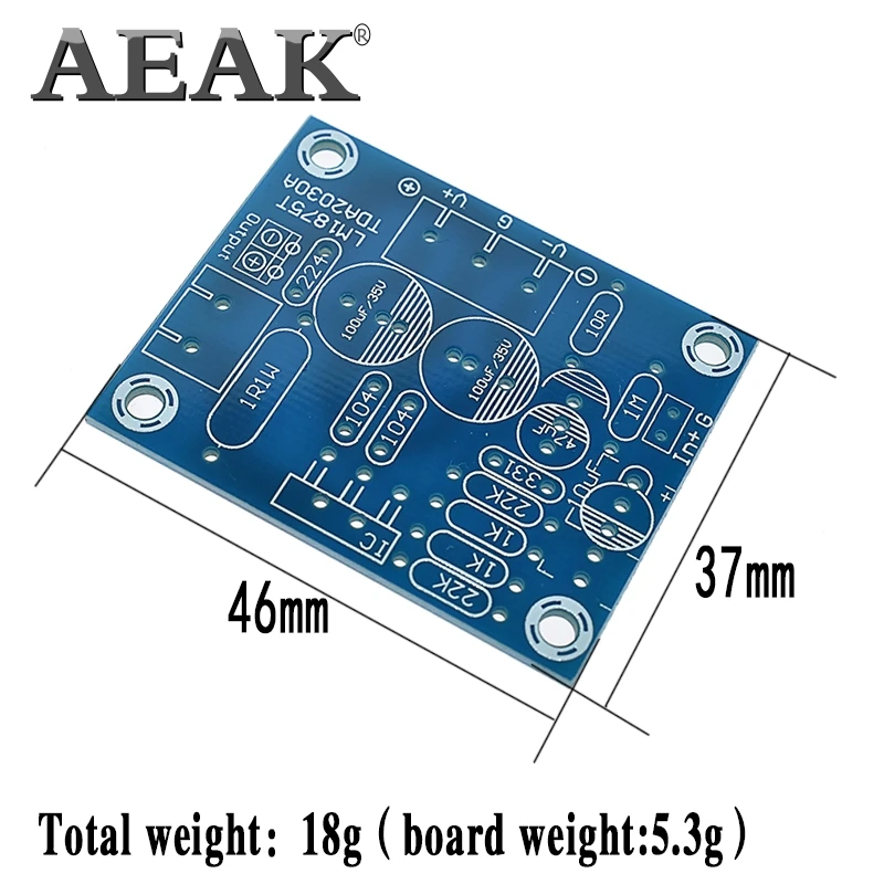 Плата усилителя AEAK LM1875T 30 Вт моно усилитель мощности динамика PCB производство DIY kit