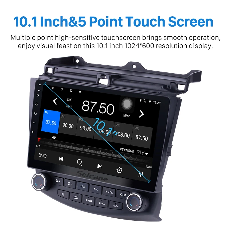 Автомагнитола Seicane 2DIN Android 9 0 10 1 дюйма GPS мультимедийный плеер для Honda Accord 7 2003 2004 2005
