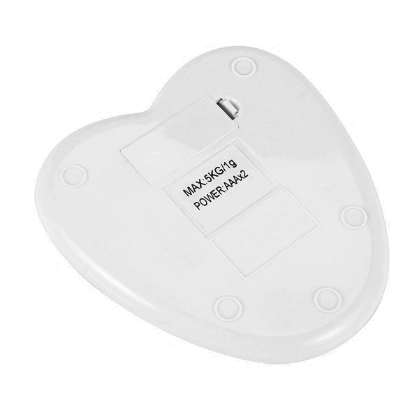 

Heart-Shaped Portable Electronic Scale 5Kg 1G High Precision LCD Electronic Food Scale Kitchen Tool with Tray