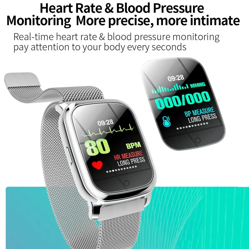 ONEVAN 1,3 дюймов Smartwatch пульсометр Монитор артериального давления погоды gps IP67 Фитнес браслет водонепроницаемый браслет
