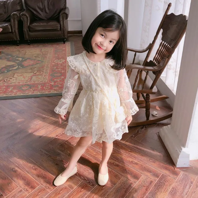 2021 новая весенняя детская одежда кружевное платье принцессы для девочек малышей