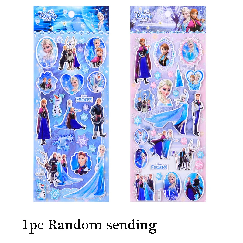 Sticker 1pc Платье принцессы «Холодное сердце» 2 вечерние поставки «Холодное сердце» вечерние Бумага соломы тарелки чашки для девочек с героями мультфильма «Холодное сердце»; 2 платья Эльзы и Анны для дня рождения Декор вечерние скатерть - Цвет: Sticker 1pc