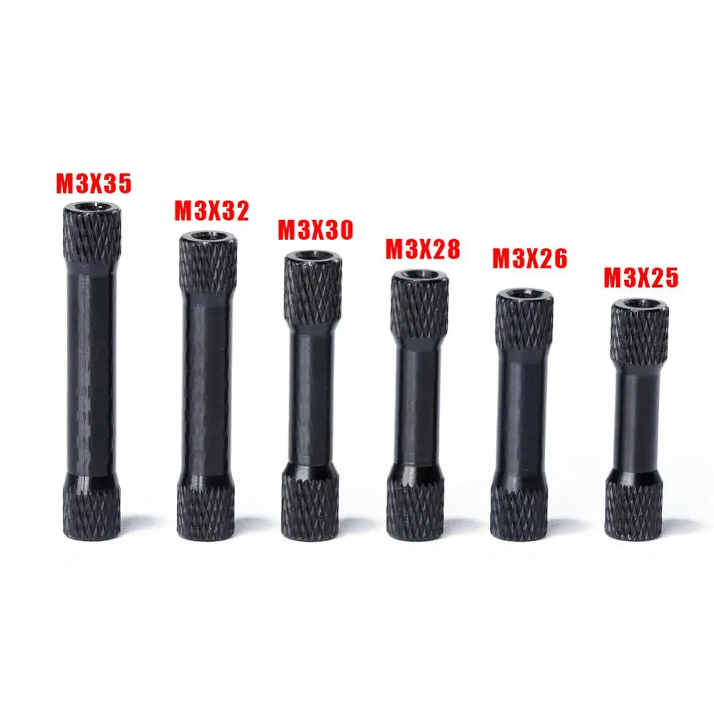 

20pcs M3x20mm/28mm/30mm/35mm/33mm M3 Double head Matte Aluminum Alloy column/standoff/spacer for FPV drone part