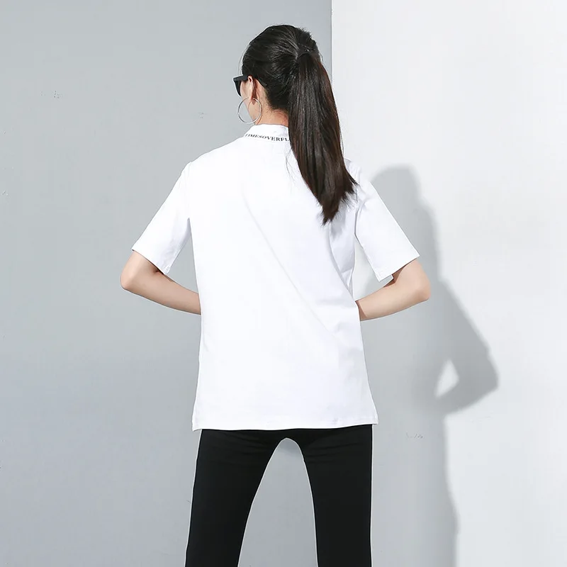 Водолазка обычный тренд футболки для женщин джемпер женский из смеси хлопка топы