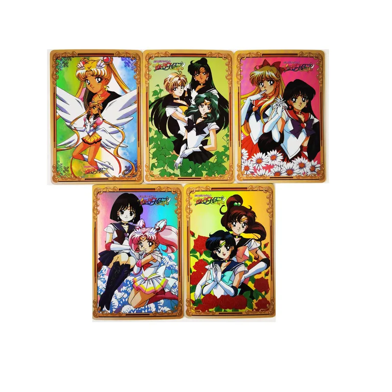 

5pcs/set Mizuno Ami Hino Rei Minako Aino Flowers Toys Hobbies Hobby Collectibles Game Collection Anime Cards Sexy Girl