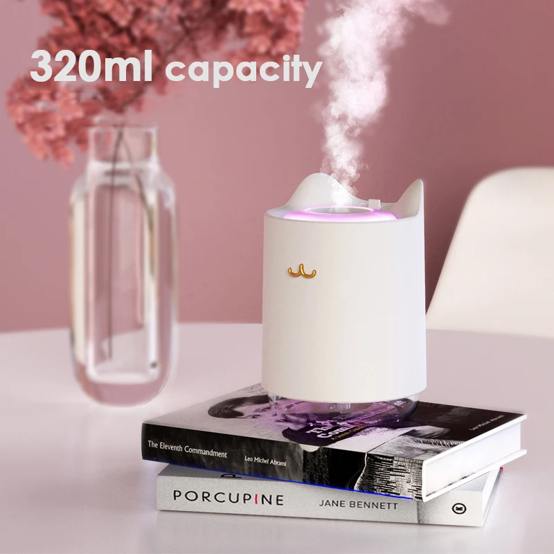 Увлажнитель-ночник с милым котом 320 мл USB 5 в пост. Тока | Бытовая техника