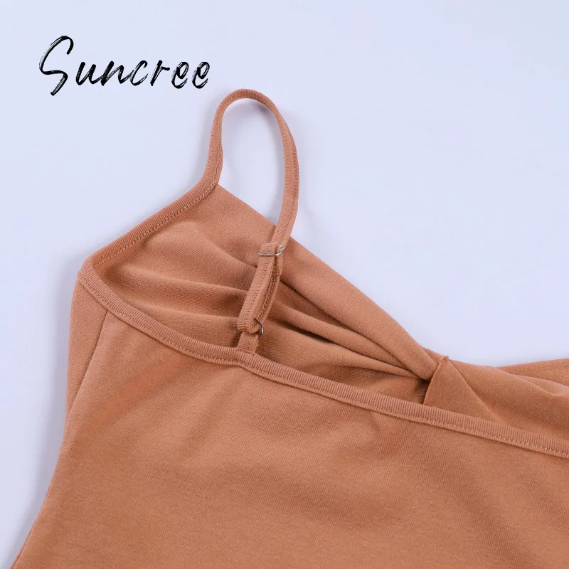 

SUNCREE Fashion Adjustable Strap Black Dress Women Sexy Kawaii Backless Dresses for Women 2021 Summer New Casual Women's Dresses