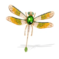 wulibaby big enamel dragonfly brooches women exaggeration rhinestone 6 color insects party banquet casual brooch pins gifts