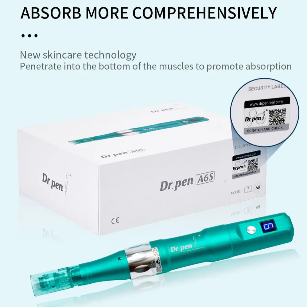 Dr. Pen Ultima A6S Smart Derma Pen Jade Roller gifts 6 Level Speed Microneedle Mesotherapy Wrinkle Scar Acne Improvement Machine