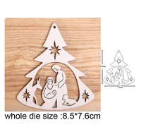merry christmas tree jesus pendant metal cutting dies stencils for diy scrapbooking decorative embossing diy paper cards