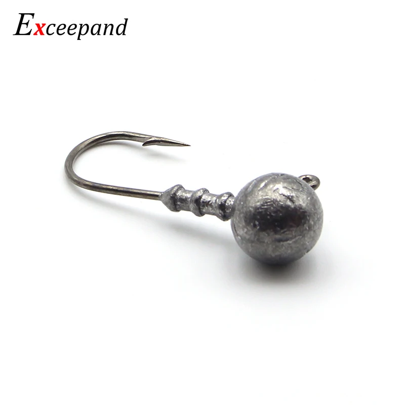 5 шт. Exceepand Высокое качество углерода Сталь 7 g 10 14 90 градусов круглый Jig Head открытые