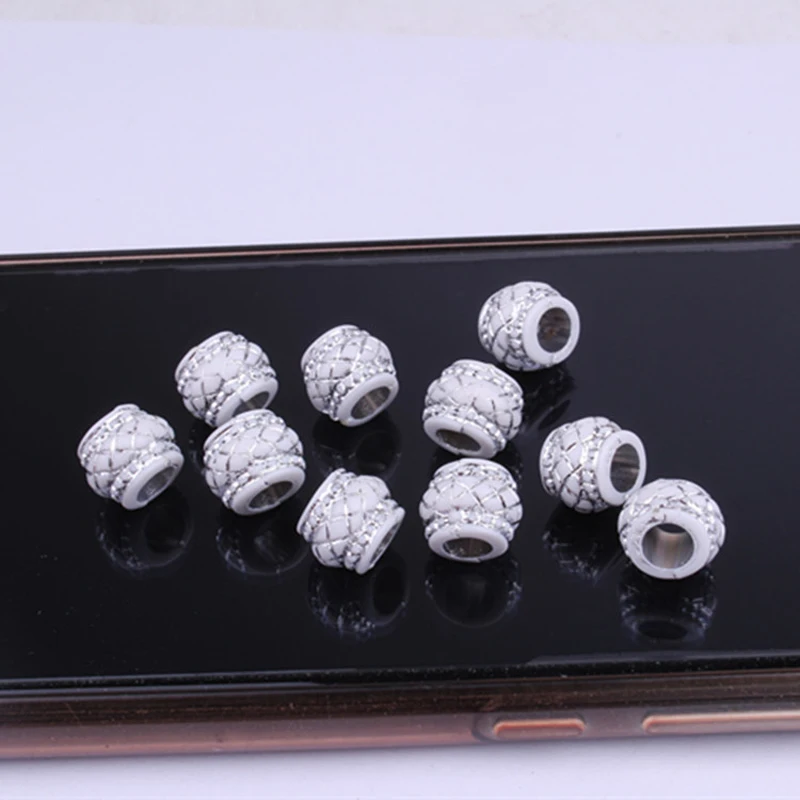 50 шт./пакет Серебряный пластиковый крючок косы подвязанные лентой с объемной