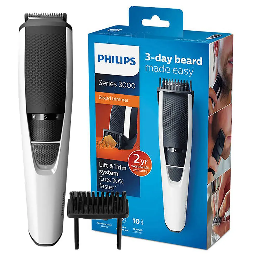 BT3206 Philips BT3206/14 электробритва серии 3000 триммер для бороды с 45 мин беспроводное использование/10 ч зарядка лезвия из нержавеющей стали для мужчин - Цвет: BT3206