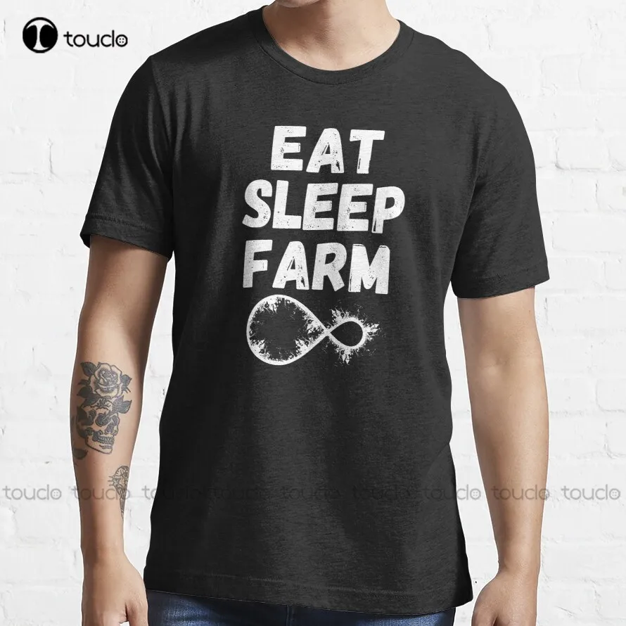 

Eat Sleep Farm Repeat T-Shirt Anime Shirts For Men Custom Aldult Teen Unisex Digital Printing Tee Shirt Xs-5Xl