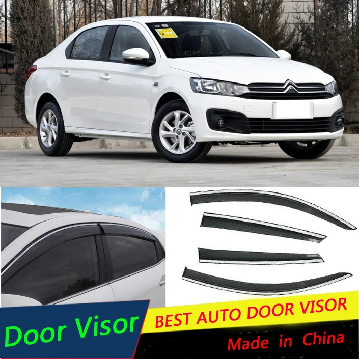 

4 шт., автомобильные дефлекторы на козырек для Citroen C-Elysee 2014-2019