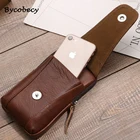 Мужская поясная сумка Bycobecy, кошелек на молнии для мобильного телефона, дорожный бумажник на ремне, уличная спортивная сумка для монет и карт, шоппинга