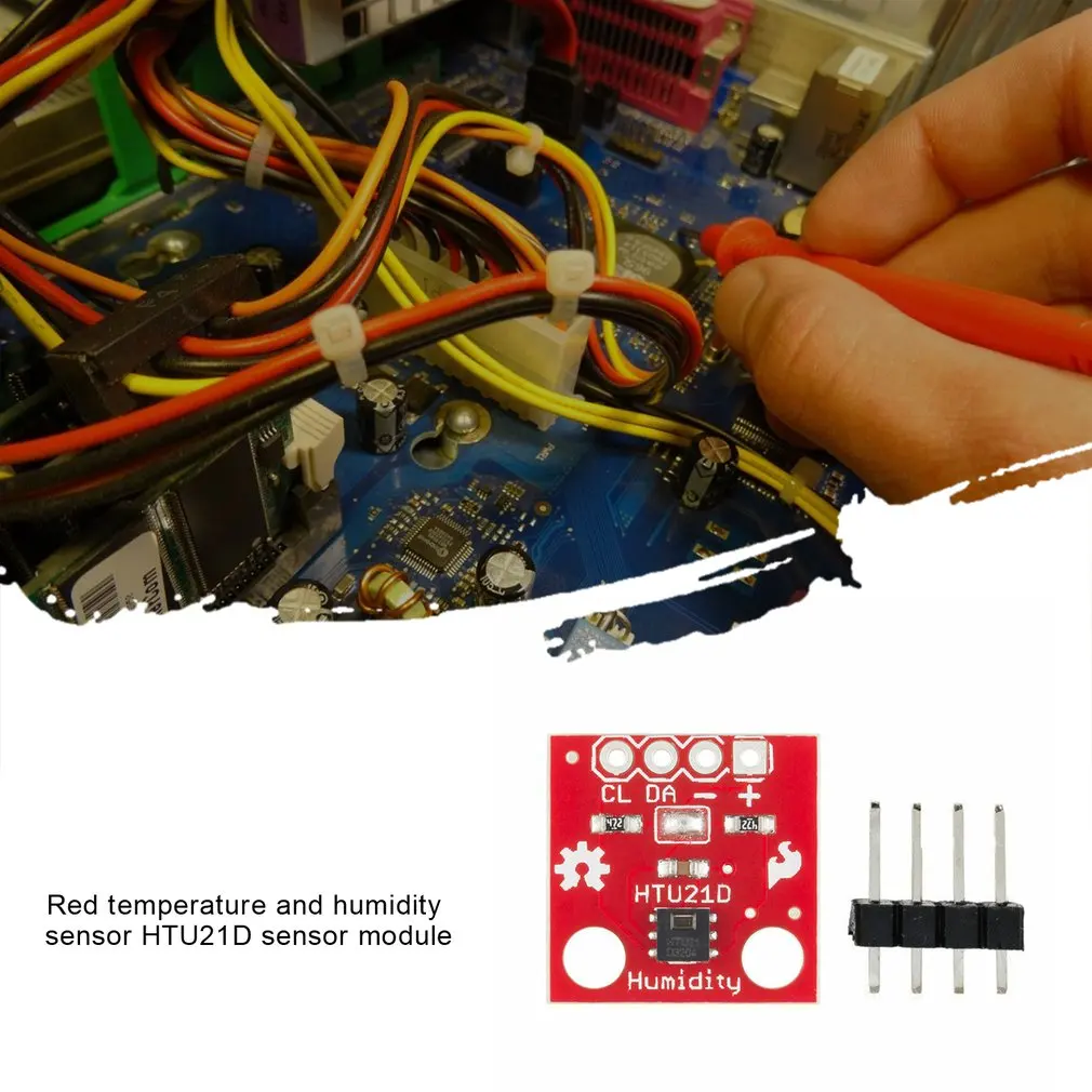 

Red Temperature And Humidity Sensor Htu21D Sensor Module High Precision Digital Humidity Temperature Sensor