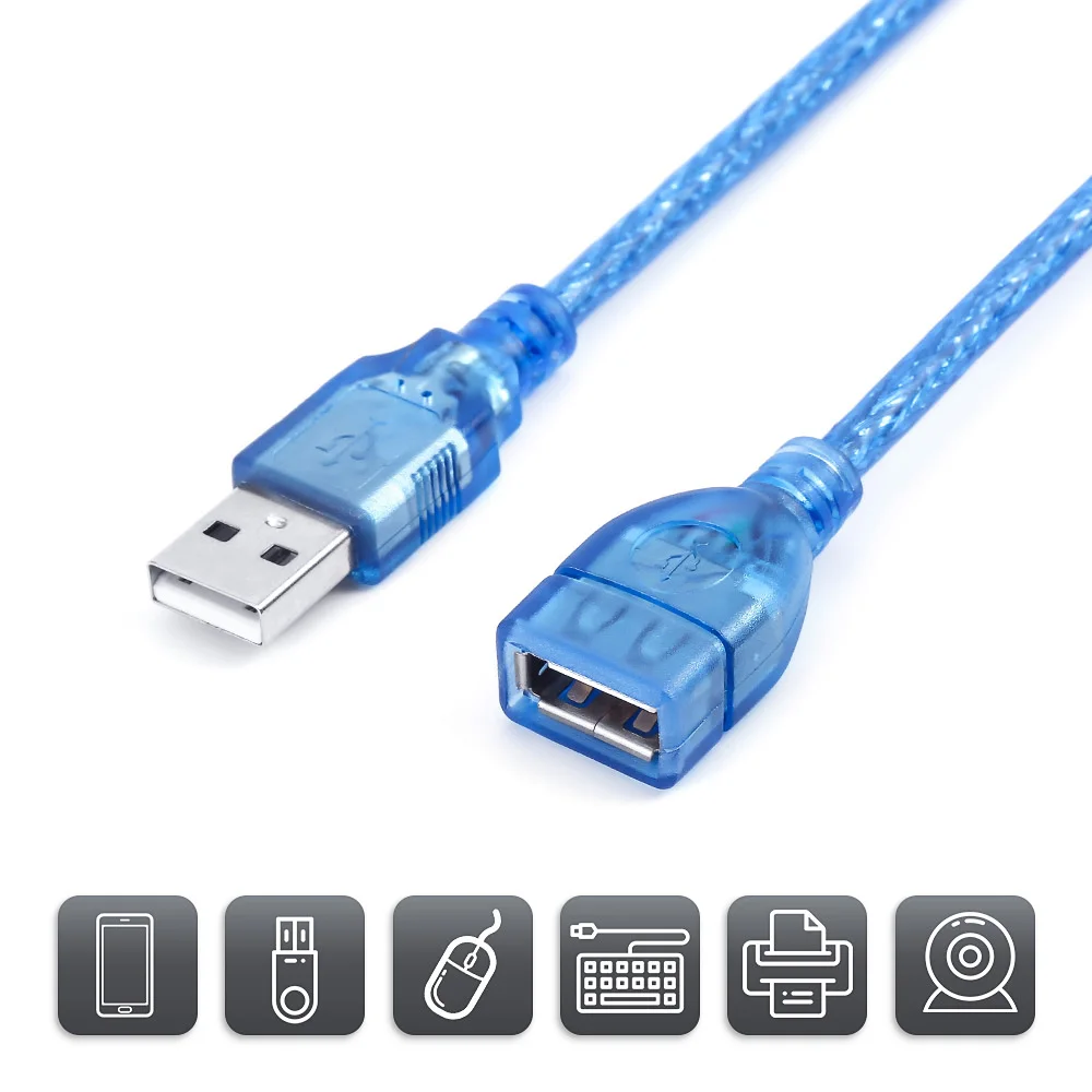 Удлинительный кабель USB 2 0 штекер гнездо для ПК планшетов 1 м 5 3 м|Кабели передачи