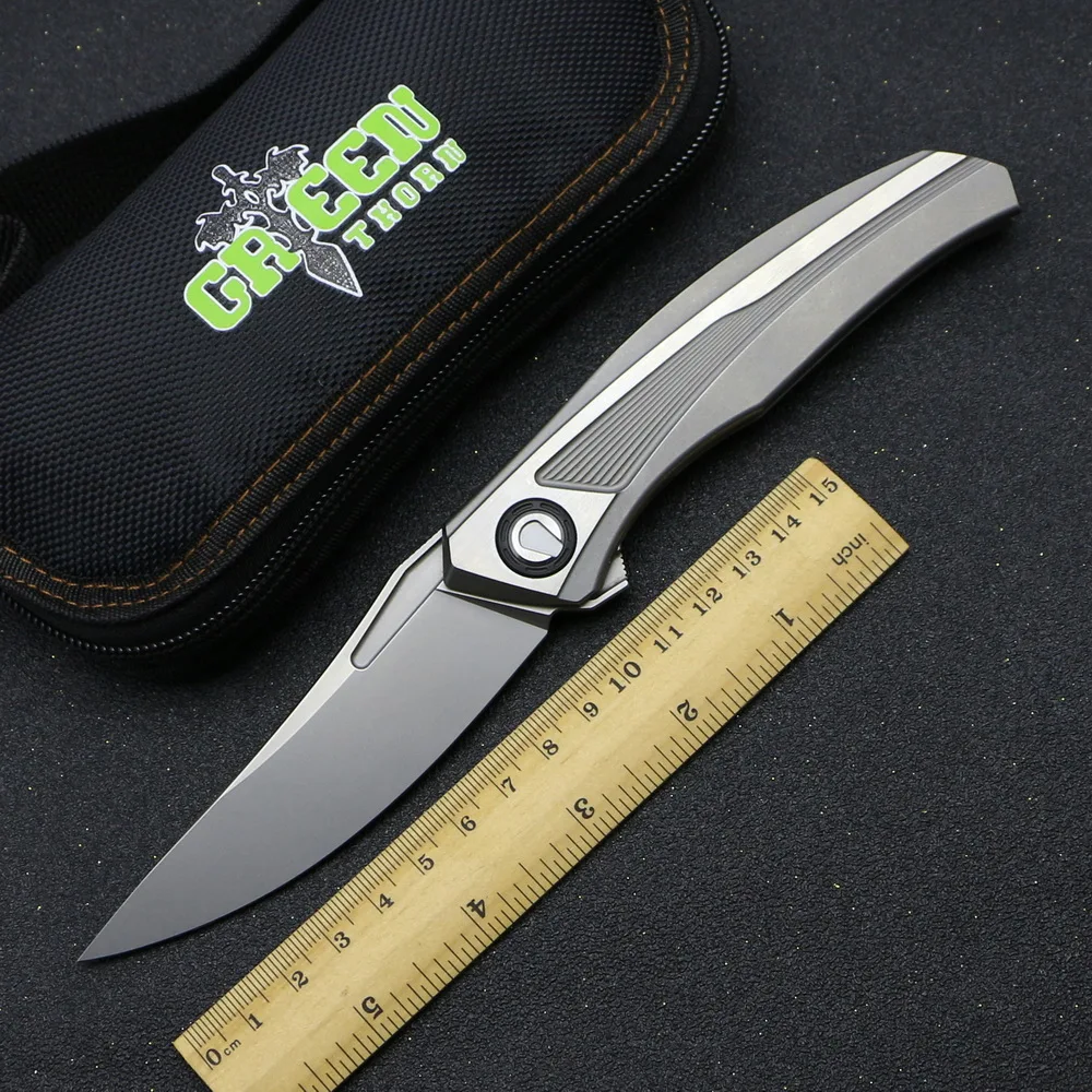 Складной нож TC4 с титановой ручкой для охоты на открытом воздухе кемпинга и