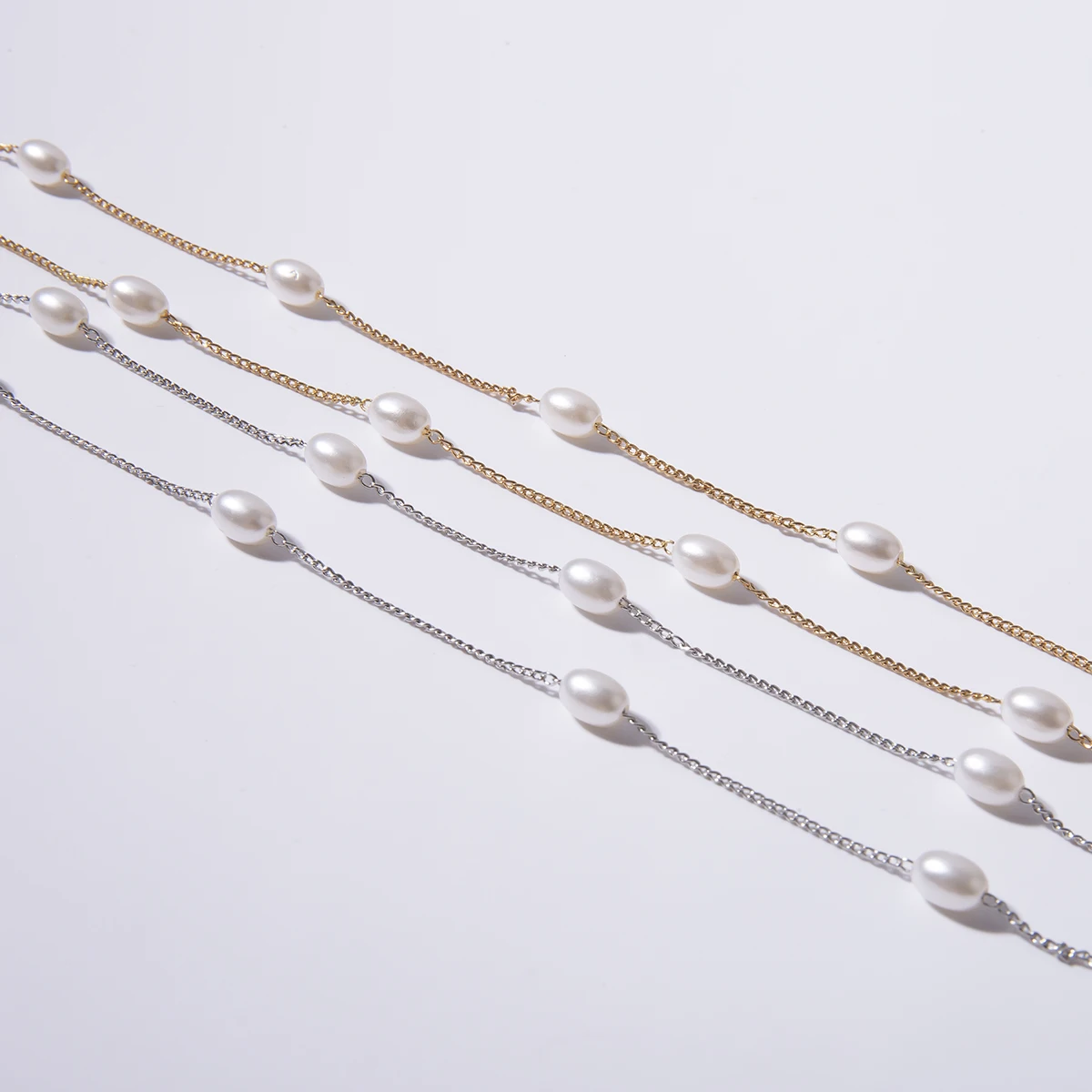 Чокер IngeSight.Z Женский длинное ожерелье в стиле бохо с имитацией жемчуга простая