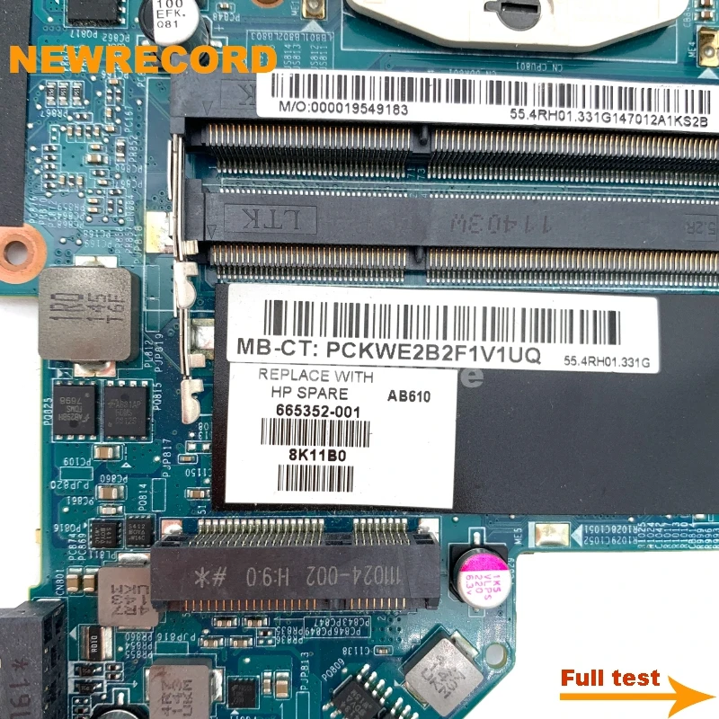 NEWRECORD 665352-001 665352-501 665352-601 For Pavilion DV6-6000 DV6T Laptop motherboard DDR3 HM65 main board full test enlarge