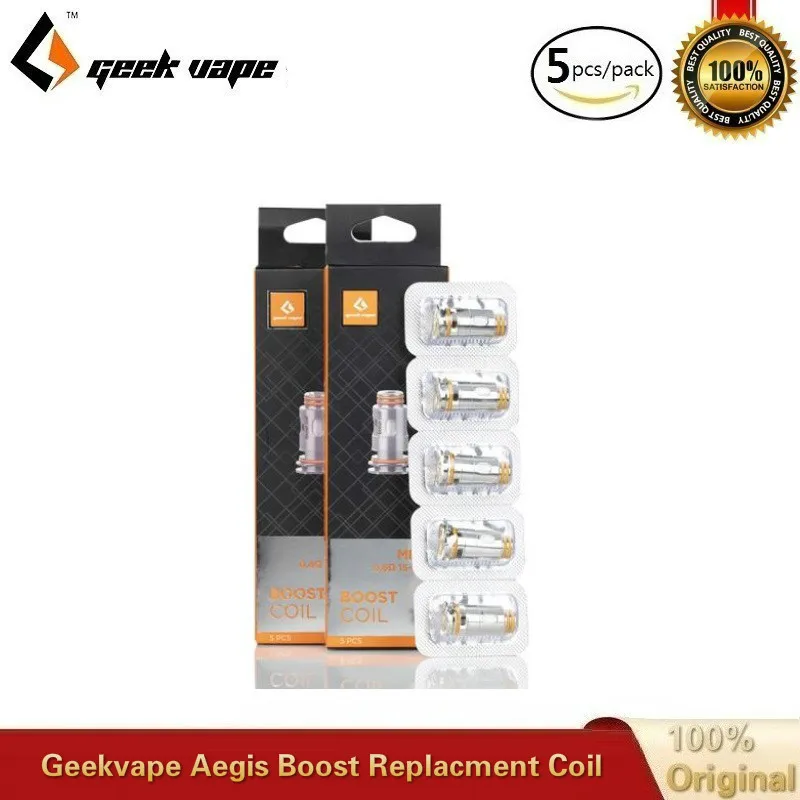 

5pcs/pack Geekvape Aegis Boost Coil 0.4ohm 0.6ohm Head MTL & DL Vaping for Aegis Boost Pod Vape Kit Electronic Cigarette Core