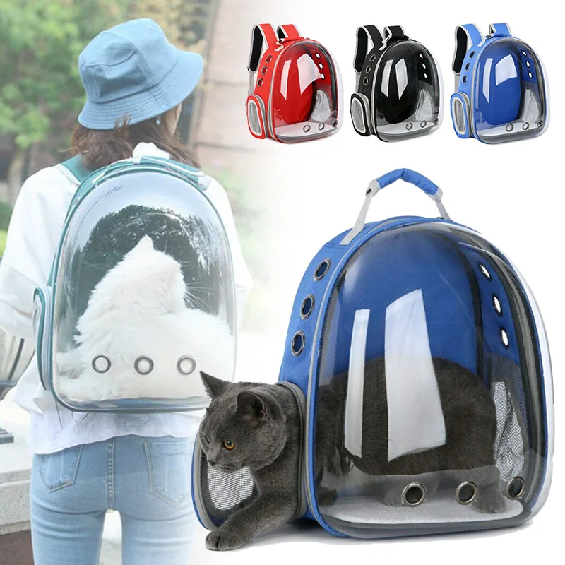 

Прозрачный рюкзак-переноска для домашних животных, кошек, Котят, щенков, космические капсулы для пеших прогулок и путешествий OCT998