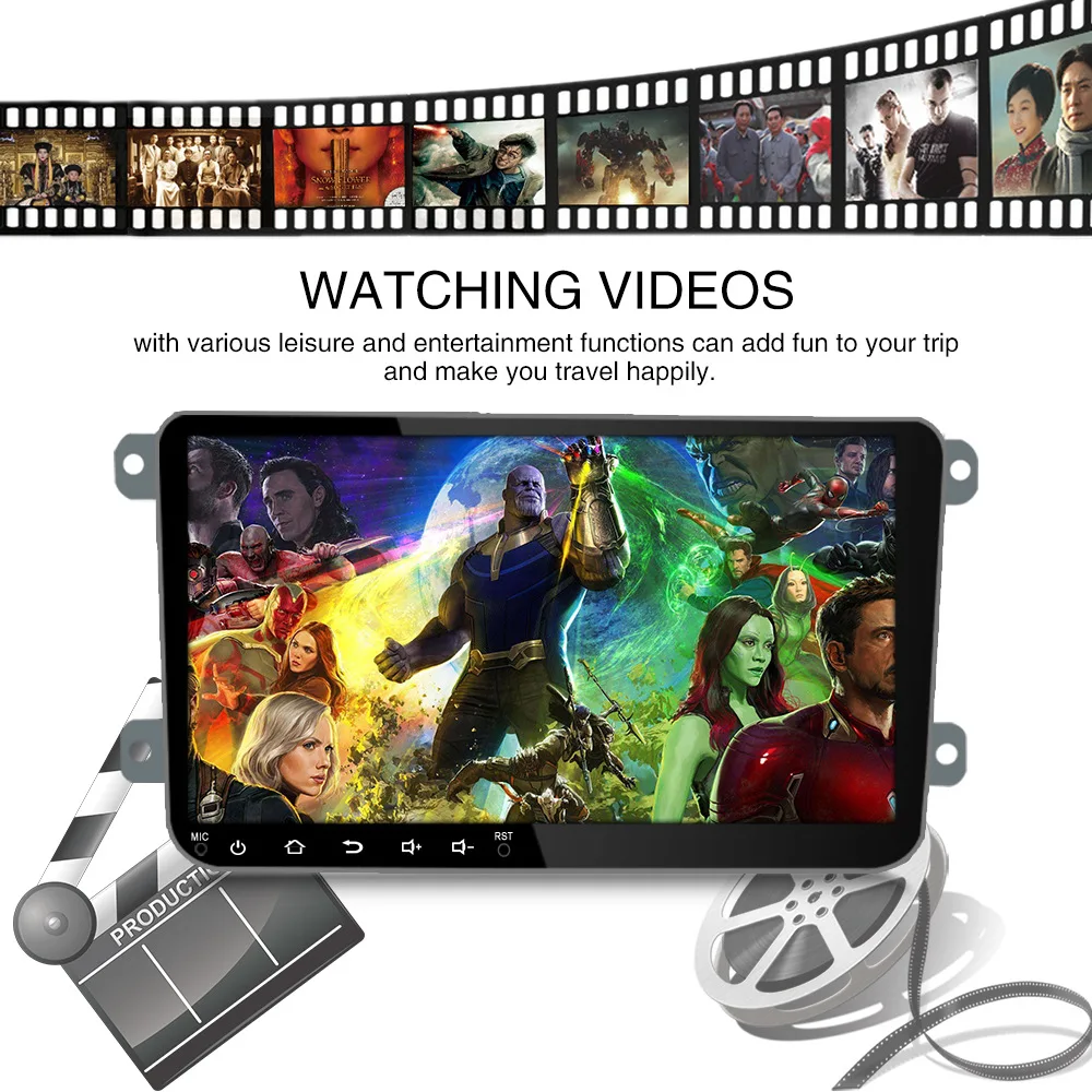 Android 2Din 9 &quotсенсорный экран Bluetooth 2G ram + 32 rom wifi MP5 gps навигация мультимедийный плеер