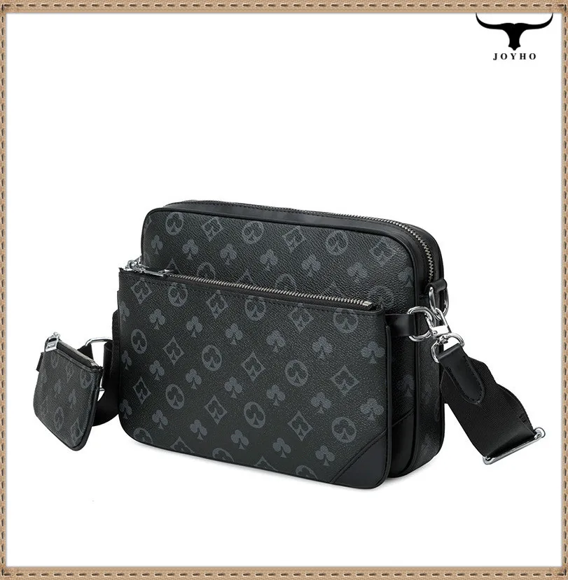 

Fashion Printed Design Messenger Bags for Men 3-in-1 Sling Crossbody Handbags Shoulder bags vintage Small Square Bags Men's bag