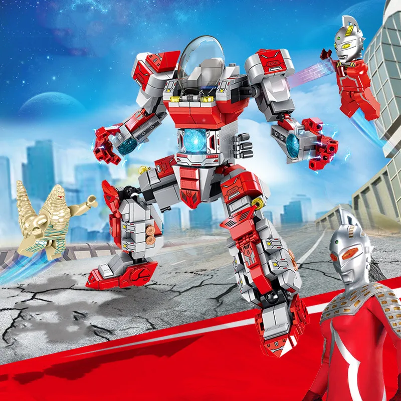 

Genuine Authorized Ultraman Action Figure Mech Boxed Children's Puzzle Building Block Super Model Toy Birthday Gift Doll