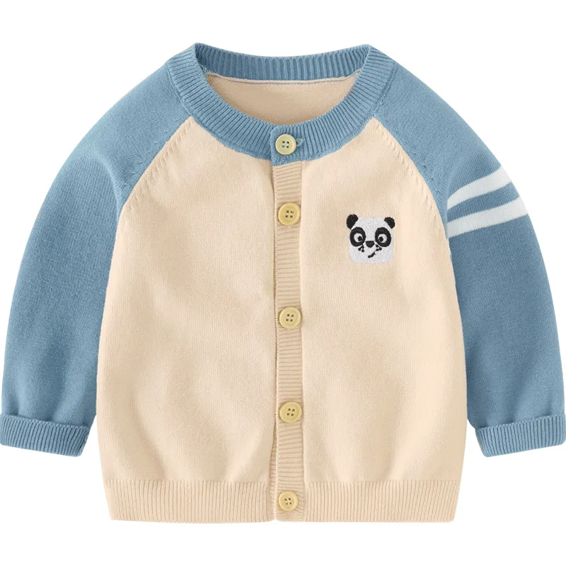 

Baby Boy Girl Sweaters Knitted Cardigan Cotton Tops Autumn and Winter coats Newborn Baby Clothes Cratoon O-neck