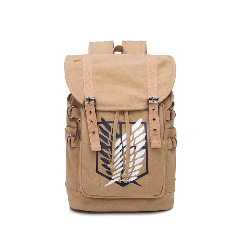 

Anime Backpack Attack on Titan Anime Cosplay Eren Bag Cartoon Canvas Backpack Shingeki No Kyojin Schoolbag Shoulders Travel Bags