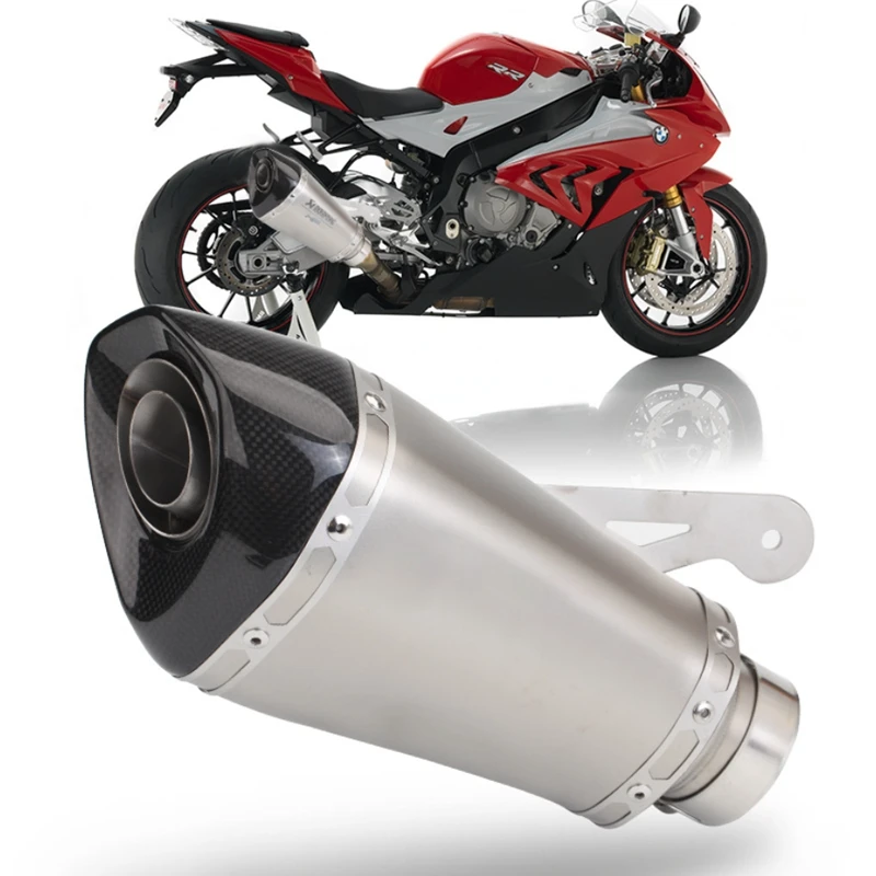 

Для BMW S1000RR 2010-2014 S1000R 2010-2016 51 мм 60 мм углеродная выхлопная труба для мотоцикла сопло для мотокросса глушитель труба Eith DB Killer