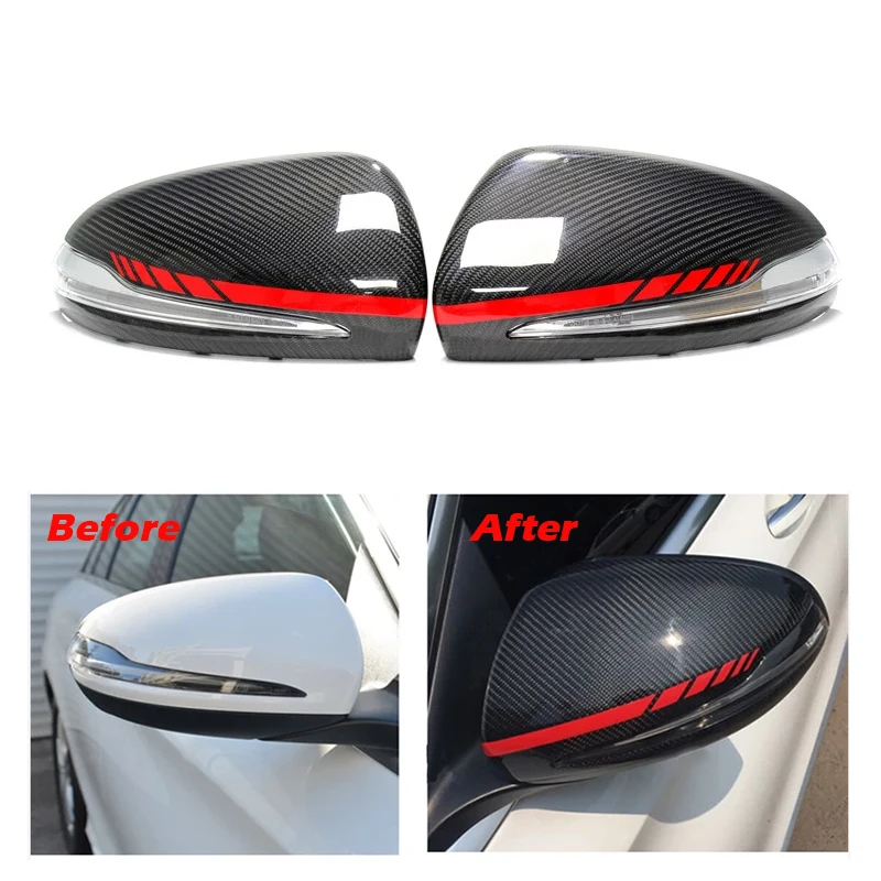 

Carbon Fiber Mirror cover For Mercedes W205 W222 W213 W238 X205 GLC GLS C S GLC E Class C180 C200 Replacement and Stick On Style