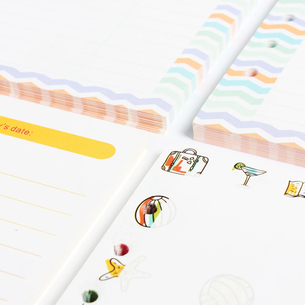 Новые оригинальные креативные спиральные Блокноты с 6 отверстиями внутренний