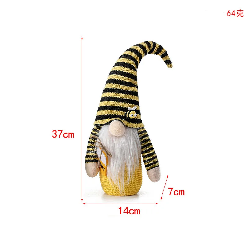 Nordic &quotшмель&quot &quotв полоску гном лимон Безликий куклы елка с орнаментом кукла