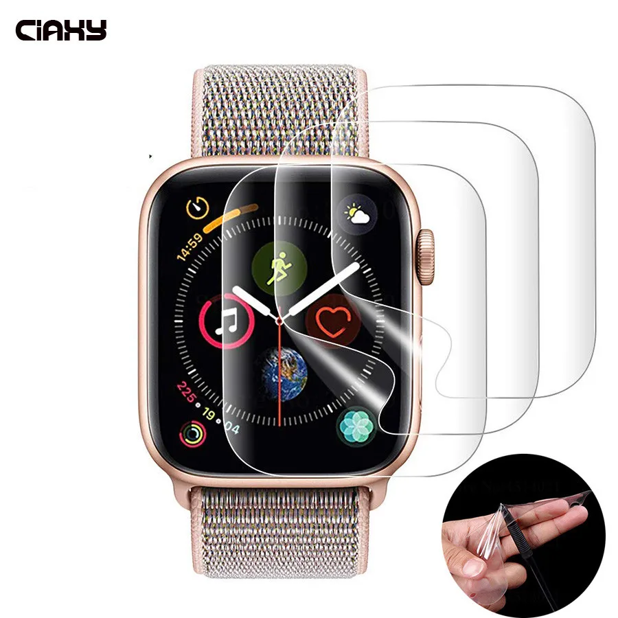 Для Apple Watch 2018 Защитная пленка для экрана серии 4 5 44 мм 40 полное покрытие TPU мягкая