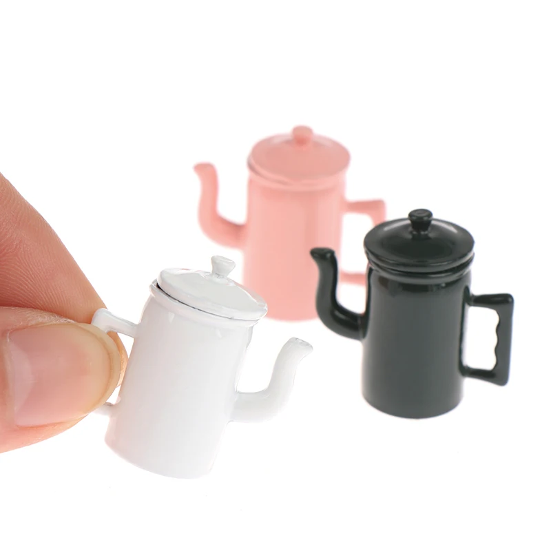 

1Pc Mini Kettle 1:12 Dollhouse Miniature Teapot Kettle Model Doll Home Decor